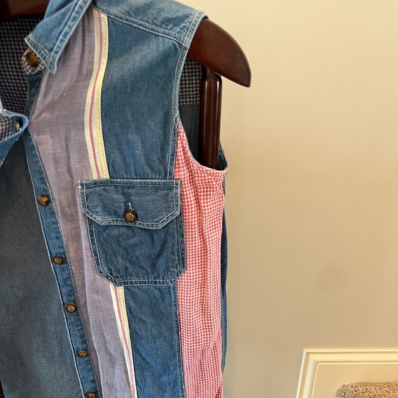Denim Patchwork Vest - Picture 6 of 14